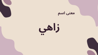 معنى اسم زاهي